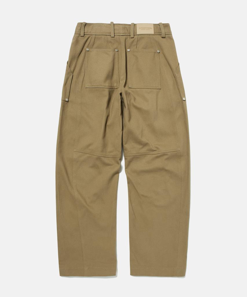 DTHIRTYONE Carpenter Curved Cotton Pants (Camel Beige)