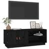 Vidaxl TV Cabinet, Black, 105X34X40 Cm, Solid Pine Wood