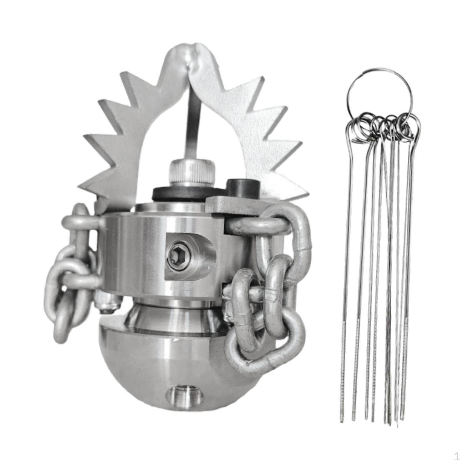 

Drain Cleaner Rotary Nozzle, Pressure Washer Accessory, Stainless Steel, Pipe Cleaning Tip for 0.375 40L per min