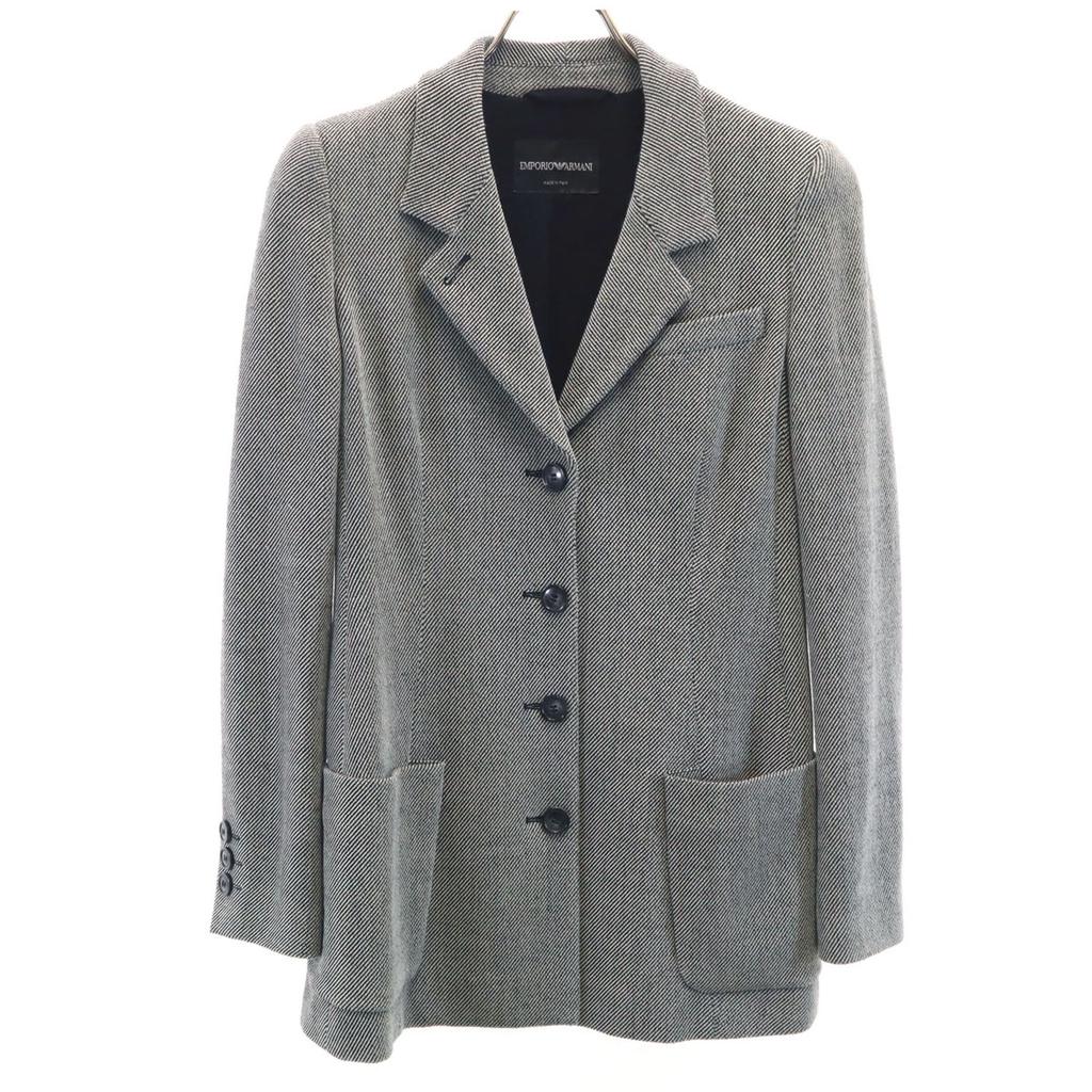 Emporio Armani Made In Italy Tailored Jacket 42 Gray Women Used
