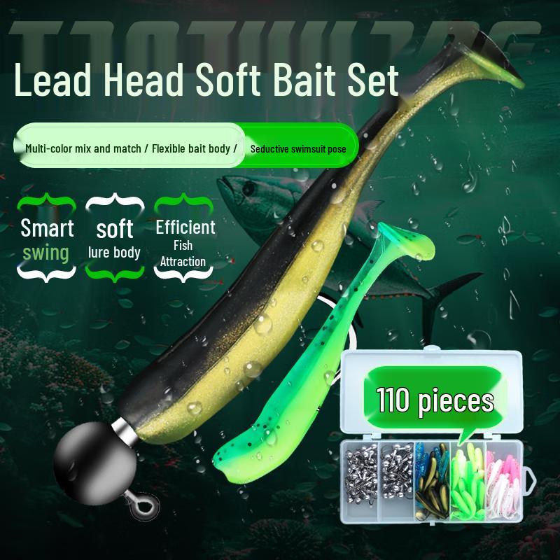Jinglang Fishing Lure & Lead Head Hook Set