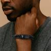 Leather Lava Rock Bead Bracelet Black Inspirational Quotes Bracelets  Husband