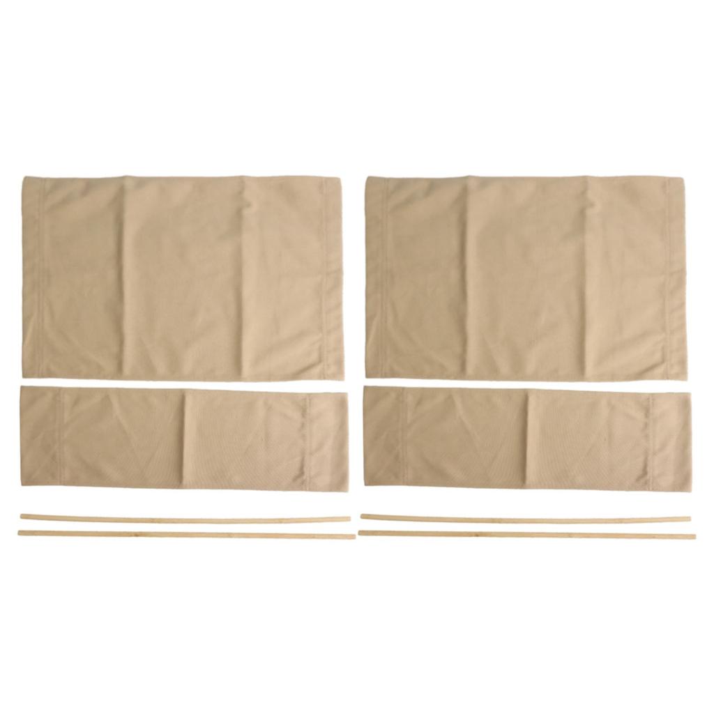 Space Saving Foldable Canvas Chair Seat Covers for Director Chairs Set of 2