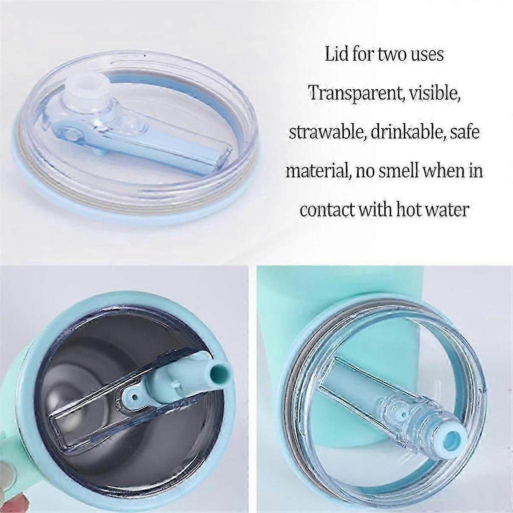 40oz Replaceble Tumbler Flip Straw Lid for Quencher Straw Lid Replacement Fit for HydroJug Traveler