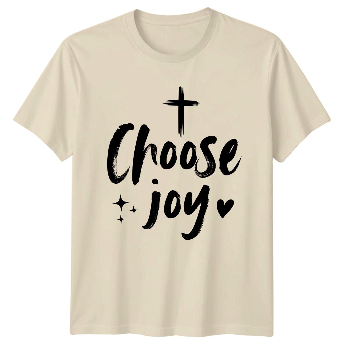 Choose Joy T-Shirt Inspirational Christian Faith Christmas Gift For Him And Her L
