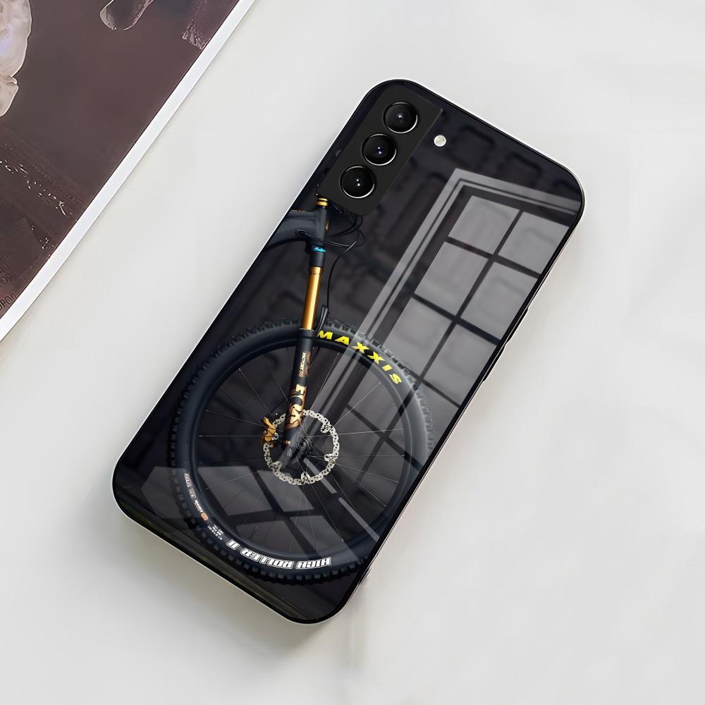 

MTB Mountain Bike Cycling Bicycle Phone Case For Samsung A56 A36 A26 A16 A15 A25 A35 A55 A14 A34 A24 A54 Glass Case Samsung A52