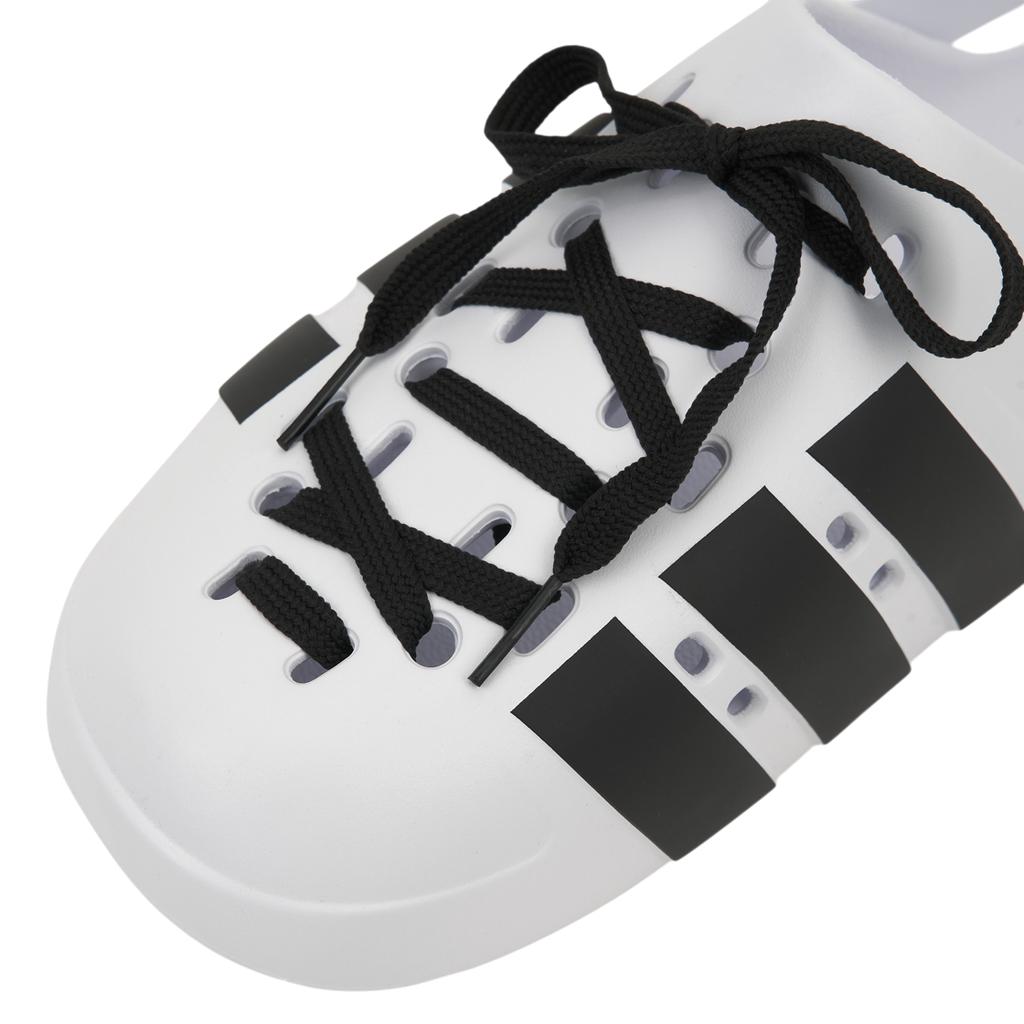 adidas Adilette Clog 2.0 White Black Laces Unisex Sneakers Cloud-White Core-Black Gold-Metallic JR4027