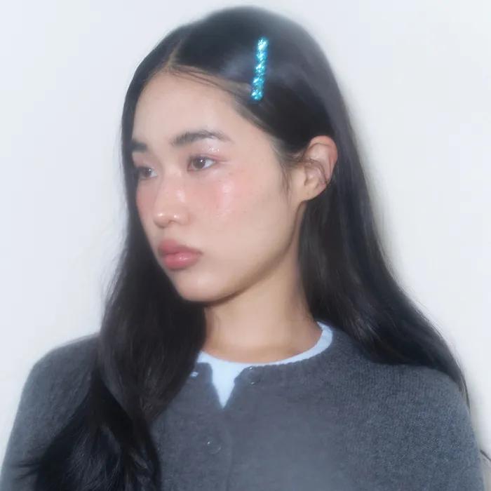 line cubic hair pin - 4color