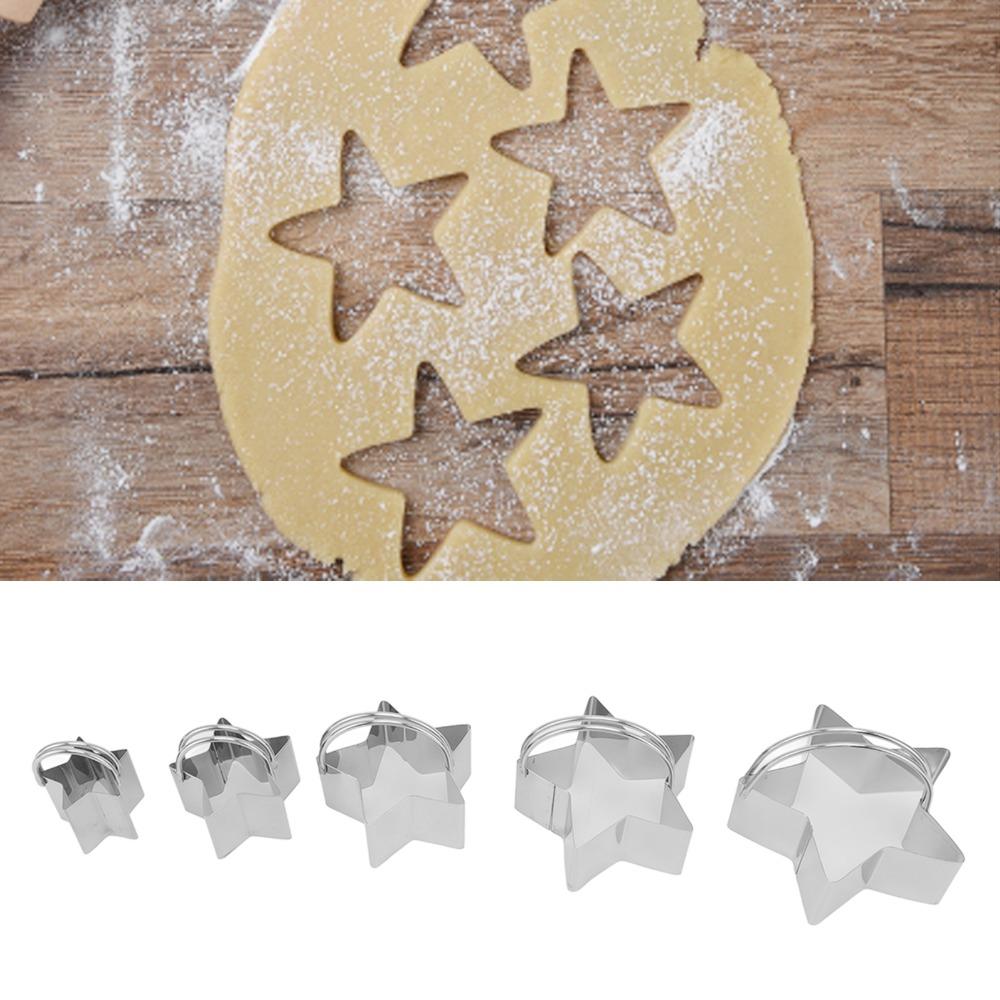 5pcs Stainless Steel Cookie Cutter Set Food-Grade Stainless Steel Cookie Cutters  Christmas