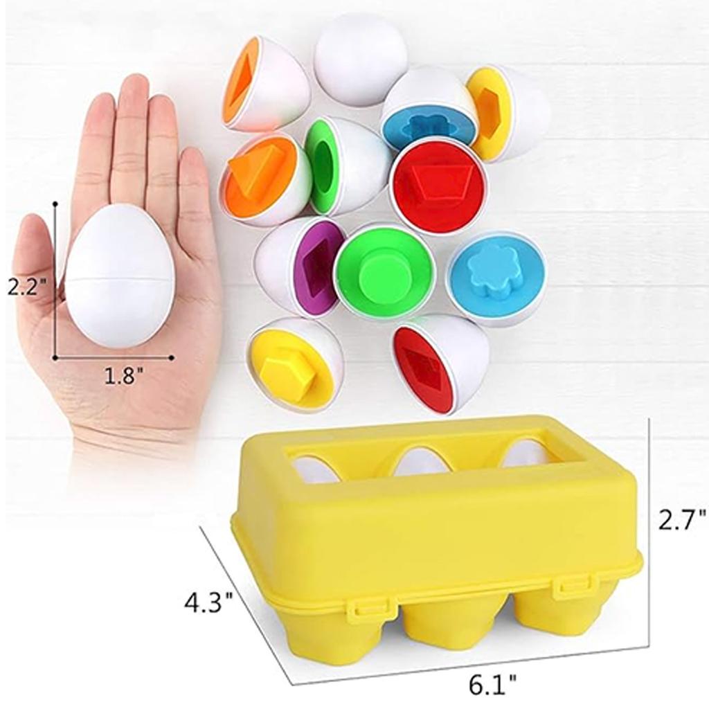1Box 12 Easter Eggs Matching Toys For Early Childhood Education And Development.