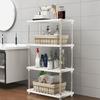 For Four-Layer Multi-Functional Storage Rack Bathroom Living Room Organizing Rack Kitchen Bedroom Shelf Plastic Floor-Standing S