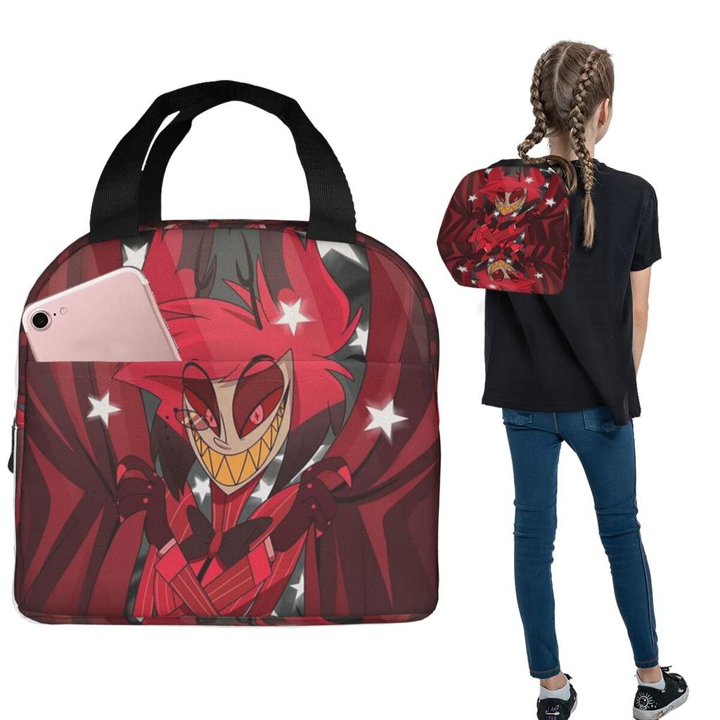 Alastor The Show Begins Insulated Lunch Bag for Women Kids Portable Food Boxes Thermal Lunch Box Tote