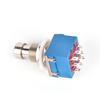 1X 9-Pin 3Pdt Guitar Effects Pedal Box Stomp Foot Metal Switch True Bypass Blue