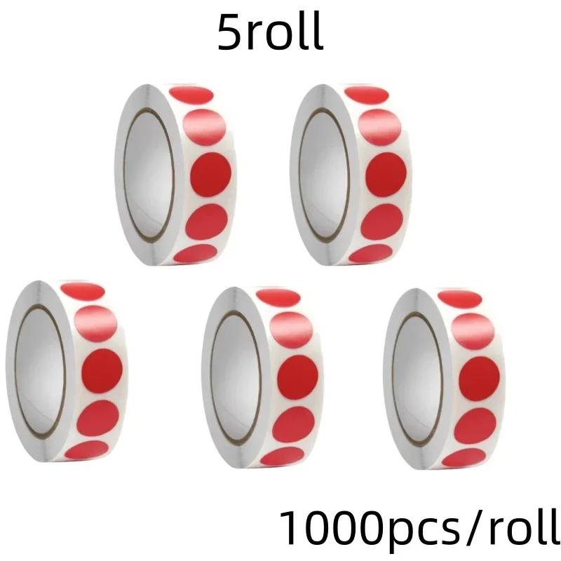 1000 PCS Color Dot Label Sticker  Classification Mark Coated Paper Sticker Rolls  Kawaii Stationery  Aesthetic
