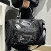 Hot Selling Women's Mesh Splicing Handbag with Rivet Chain, Personalized and Fashionable Street Shoulder Bag