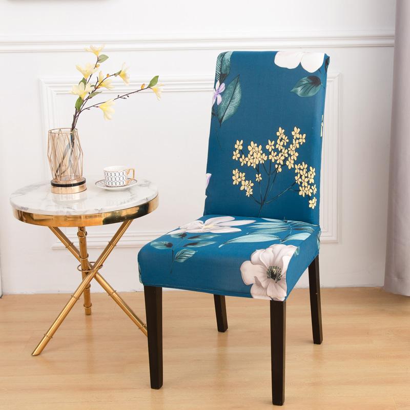 Dining Room Chair Cover Elastic Print Kitchen Parsons Chair Covers Spandex Chair Decorative Furniture Protective Cover