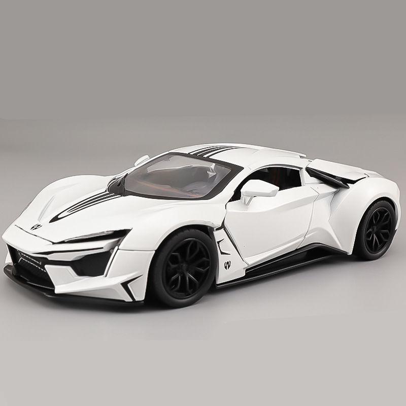 1:24 Lykan Hypersport Alloy Sports Car Model Diecast Metal Racing Vehicle Car Model High Simulation Sound and Light Kid Toy Gift