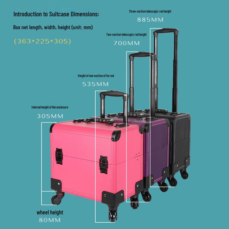 Professional Rolling Beauty & Cosmetic Case
