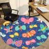 1pc Butterfly PatternChair Carpet for Office, Indoor Non-Slip Washable Polyester Fiber Carpet, Mat For Office, Machine Washable