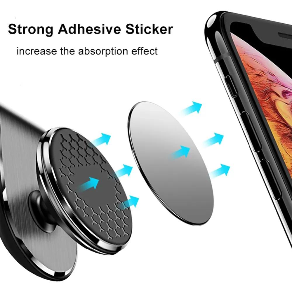 Creatieve metalen magnetische autotelefoonhouder 360° rotatie autoluchtrooster clip montagestandaard GPS-navigatiehouder voor smartphones