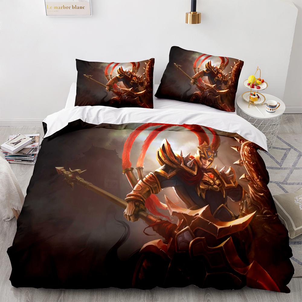 3D Print League Of Heroes Bedding Set Single Twin Full Queen King Size Game Anime Bed Set Aldult Kid Bedroom Duvet Cover Sets