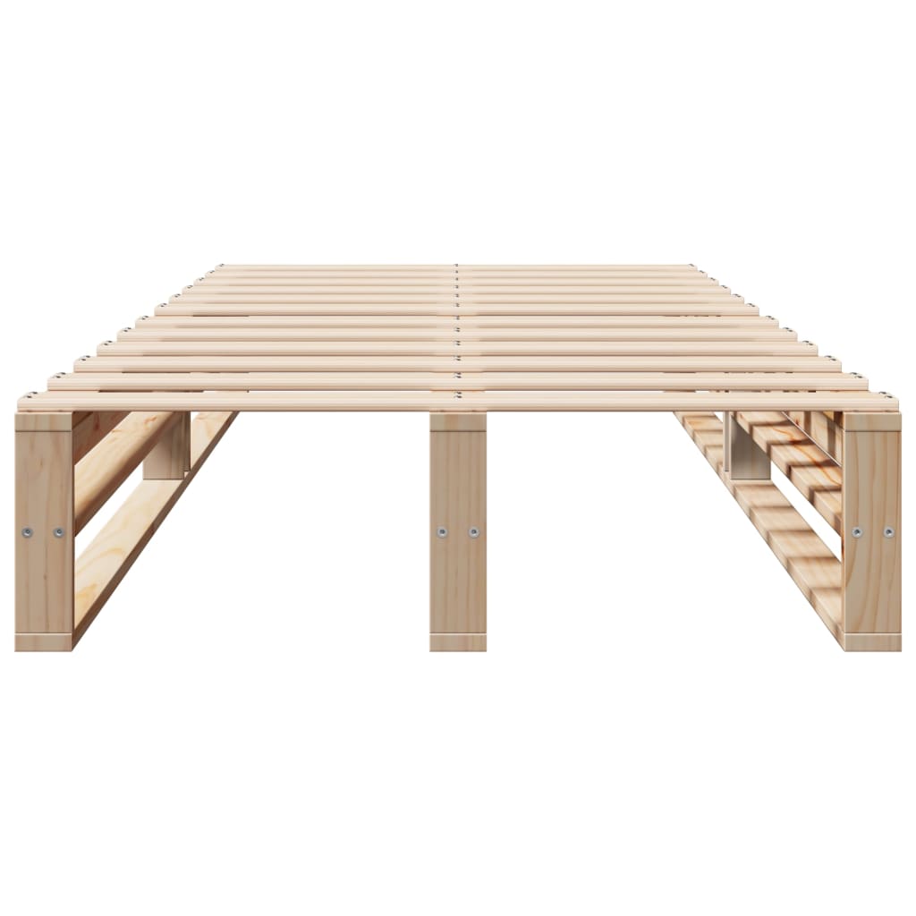 Vidaxl Bed Frame Without Mattress, 90X200 Cm, Solid Pine Wood