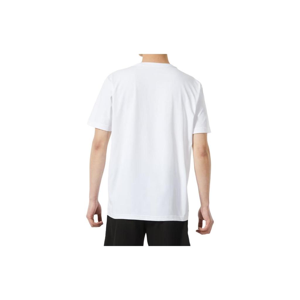 Li Ning Badminton Series Text Logo Printed Quick-Dry Breathable Round Neck Short Sleeve T-Shirt Unisex T-Shirts White AHSU455-2