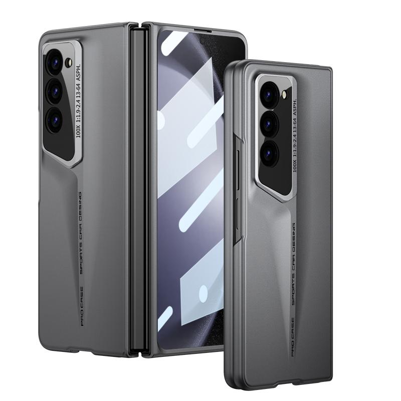 Fashion Sport Car Design Frosted Hard PC Back Cover Case for Samsung Galaxy Z Fold 6 5 4 3 with Glass Screen Film