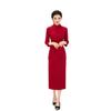 Red New Chinese Improved Long Sleeve Home Cheongsam 1011 Autumn Engagement Dress Small Young Premium