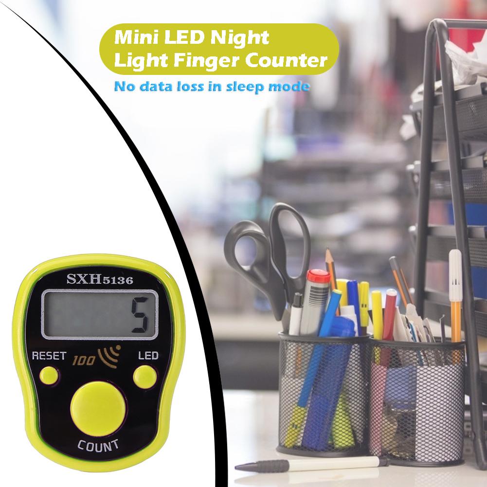 Stitch Marker Row Finger Counter LCD Digital Display with Light Professional Buddha Chanting Counter Instrument 1