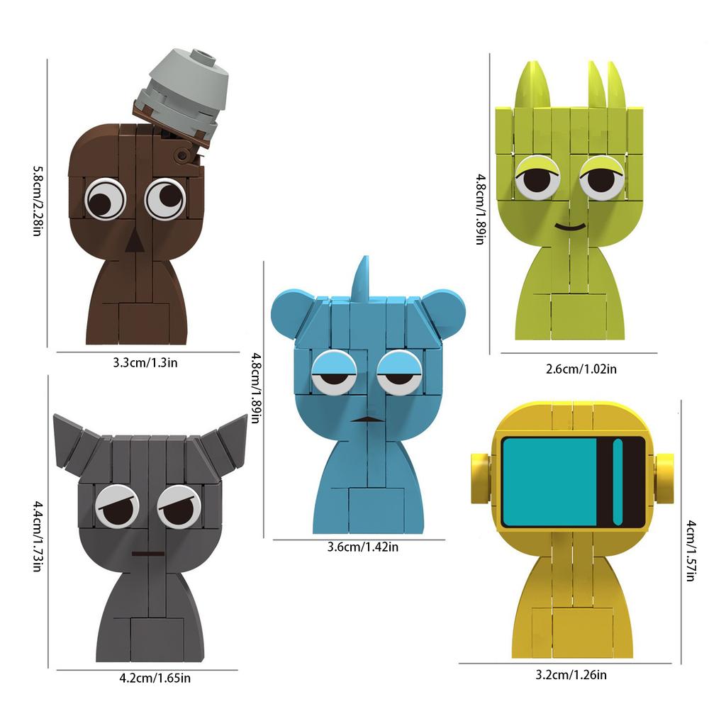 Anime Peripheral Building Block Toy Model, A Toy Gift For Boys - Standing Animals, Animal Series