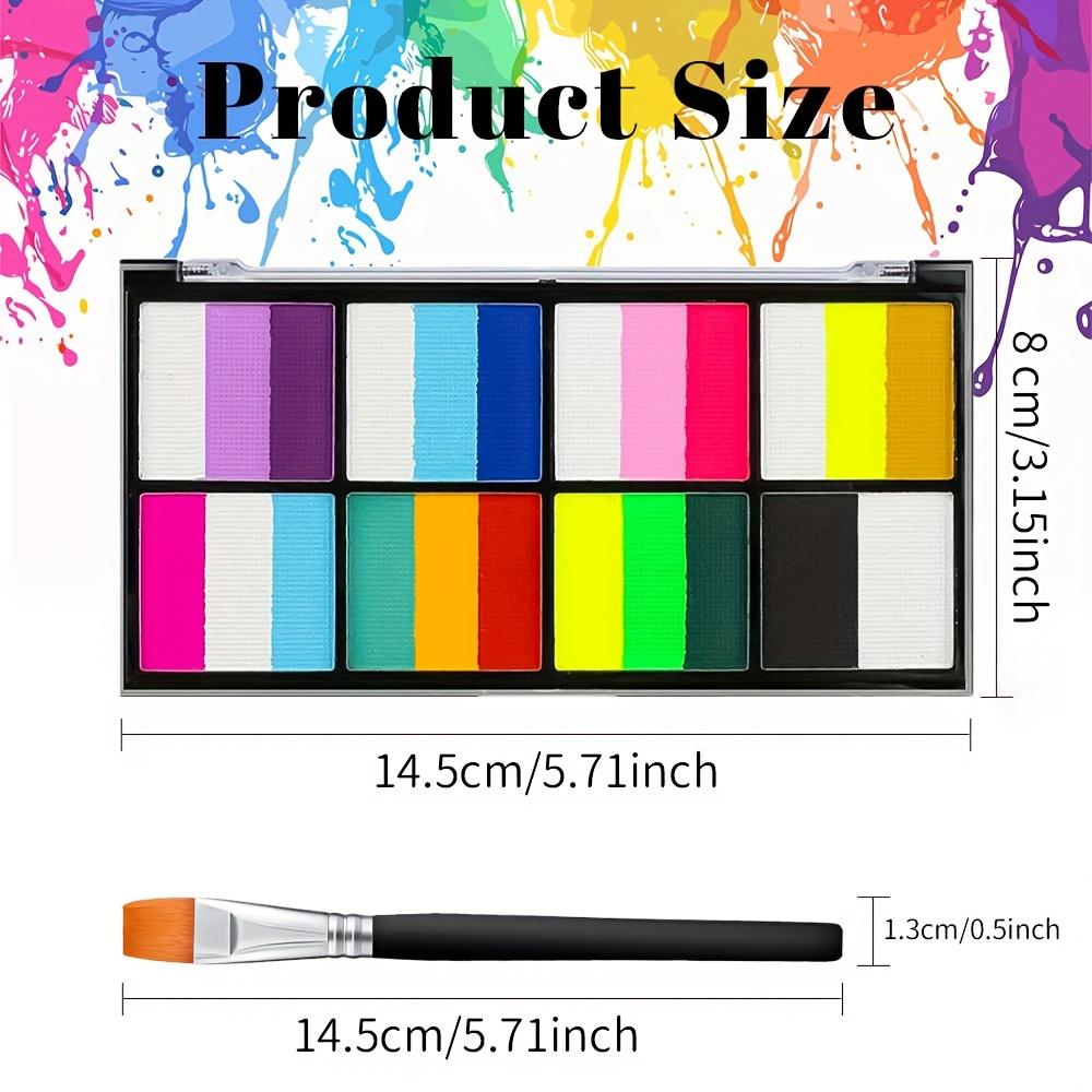 Palette de peinture pour le visage et le corps, cosmétiques à base d'eau pour les costumes de clown de fête de festival de scène, peinture d'art corporel
