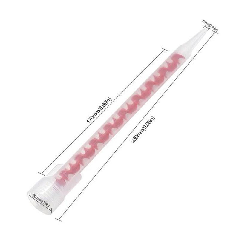 Sealant Tool Set with Sewing Glue Economizing Nozzle Glass Glue Nozzle Positioner Long Glue Spiral Mixing Tube for DIY Crafts