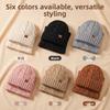 Cable Knit Knit Hat Scarf Set 2-Piece Set Thick Warm Beanie Hat Winter Cap Neck Warmer  Outdoor Use
