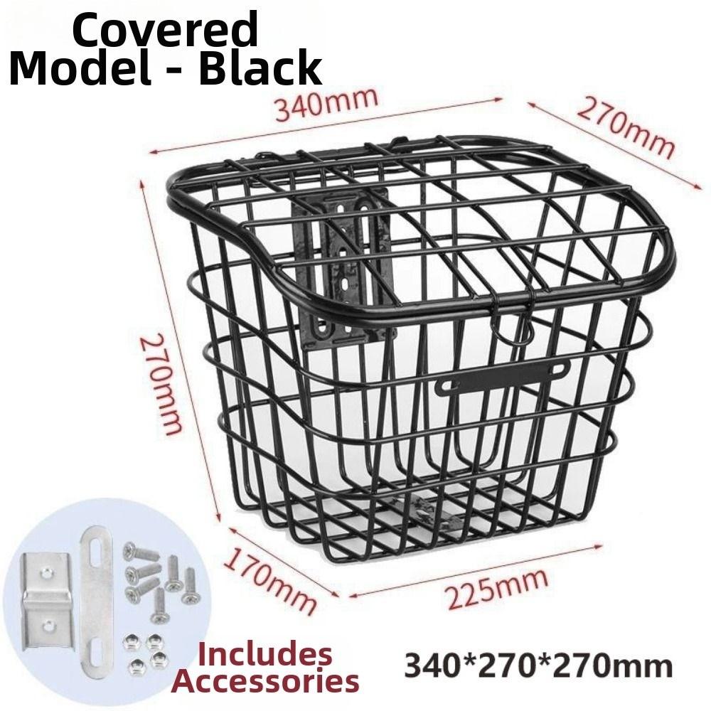 Universal Large Capacity Storage Baskets Metal Bicycle Front Basket  Electric Bicycles Accessories