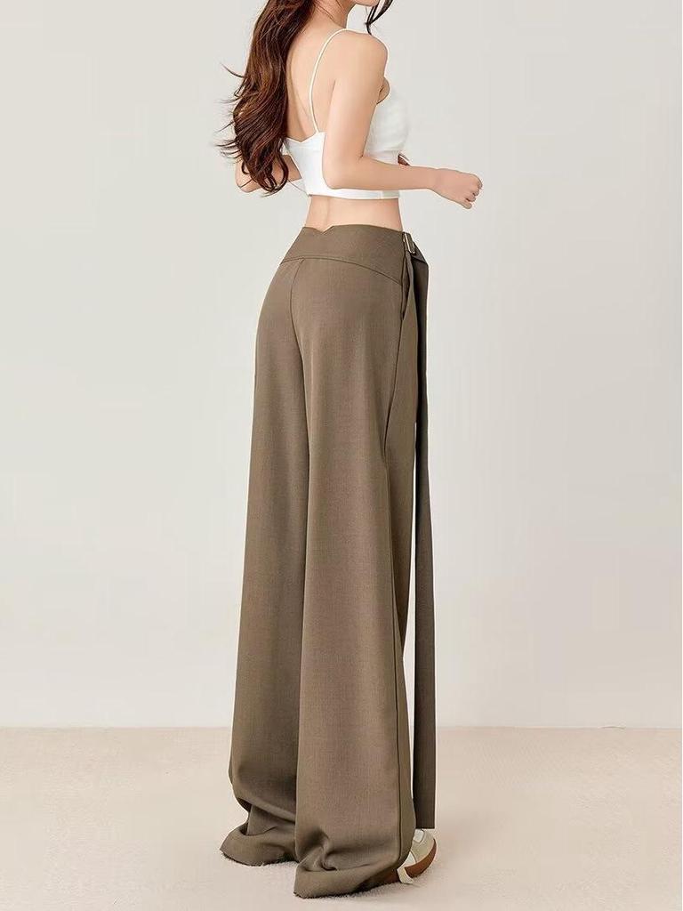 2026 Women's High-End Loose Wide-Leg Coffee Pants