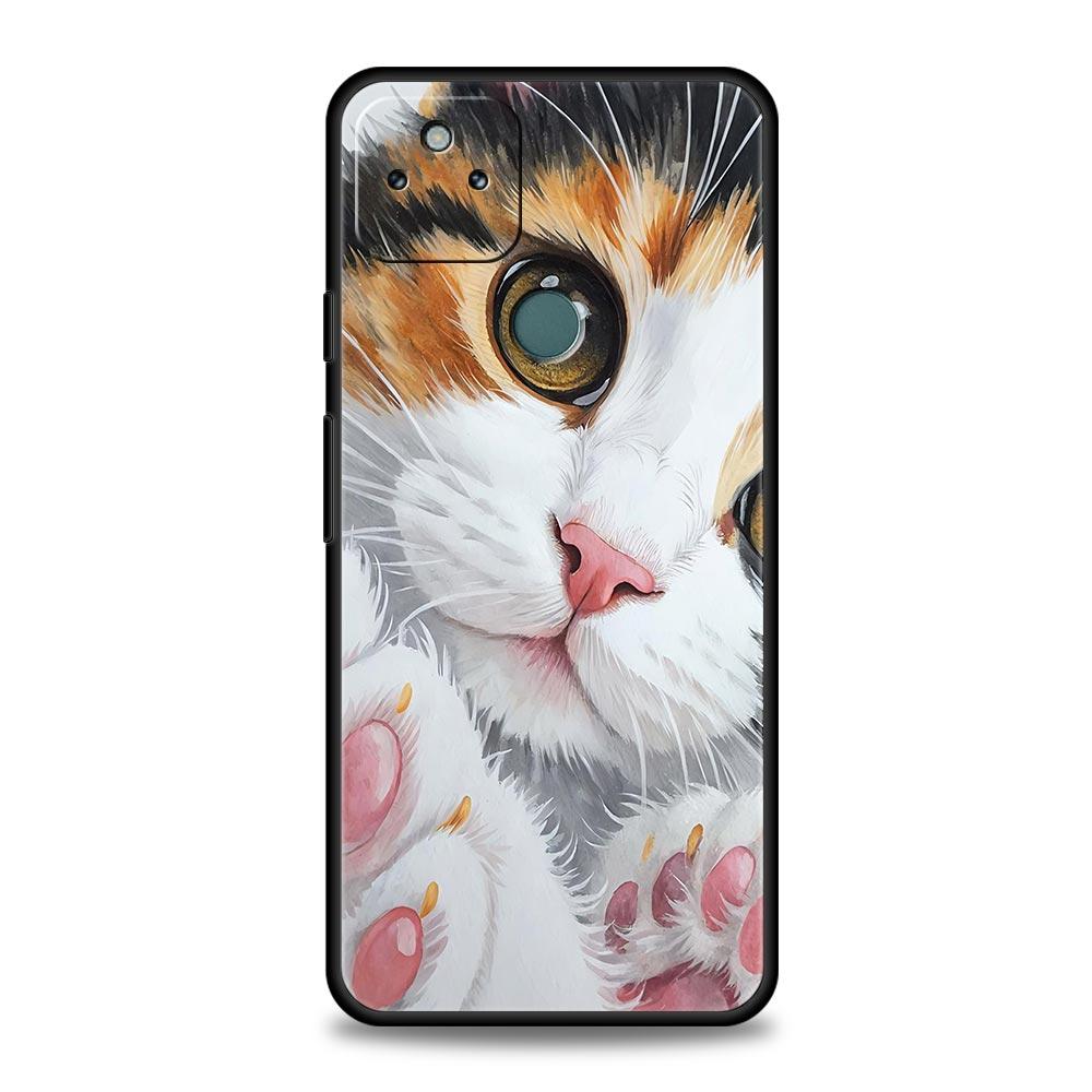 Cute Cat Phone Case Cover for Google Pixel 10 9 8 7 6 9A 8A 7A 6A Pro Shockproof Soft TPU 9 Pro XL Shell Capas Fundas Coque Bags
