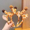 Bentișă Anti-Alunecare Material Moale de Pluș Design cu Urechi 3D Căprioară de Desene Animate Bentișă pentru Spălat Fața Machiaj Cerc pentru Păr Accesoriu Păr