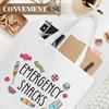 Emergency Snack Tote Bag. Trendy & spacious for trips, gifts & daily use. Stay snack-ready anywhere.