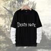 Stampa Anime Death Note Nero/Grigio S-3XL Casual Manica Lunga