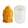 3D Buddha Head Candle Mold Silicone Meditation Buddha Head Shaped Mold Candle Creative Candle Making Silicone Moulds