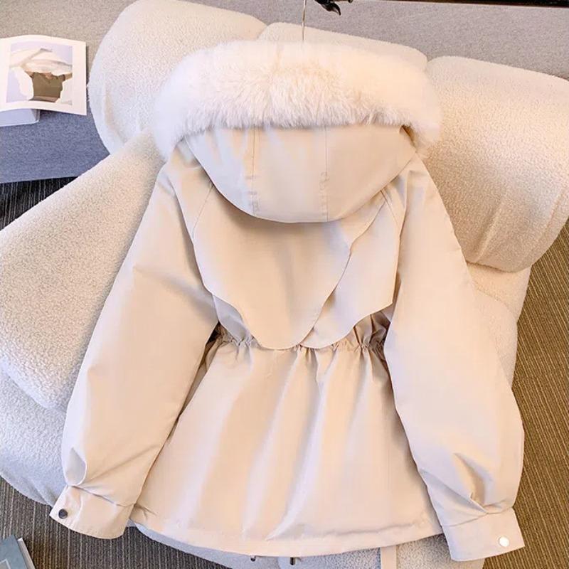 Fashion Cotton-padded Women's Waist Short Cotton-padded Coat Plus Cashmere Thickened Pie to Overcome Cotton-padded Jacket