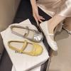Mary Jane shoes bow single shoes women 2025 soft-soled shallow mouth flat-soled beanie shoes women