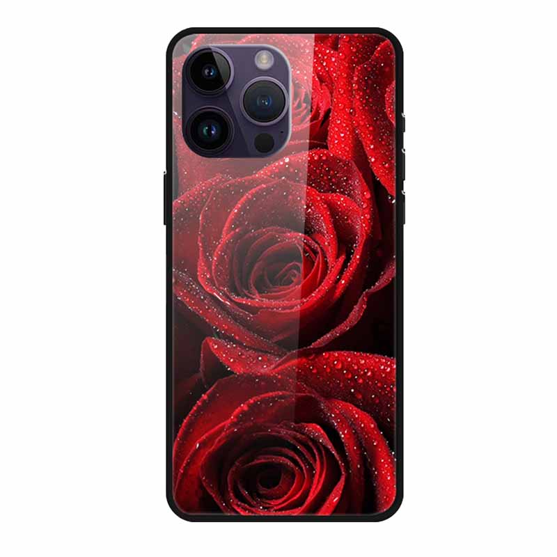 Glass Back Cover For iphone 16 Pro Max Phone Case Soft Bumper Hard Tempered Glass Case For iphone 15 Pro Max Case Funda Shell