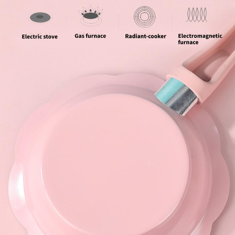 Nonstick Frying Pans Pots for Milk Boiling and Soup Making Convenient Cookware with Glass Cover Lid Food Cooking Tool