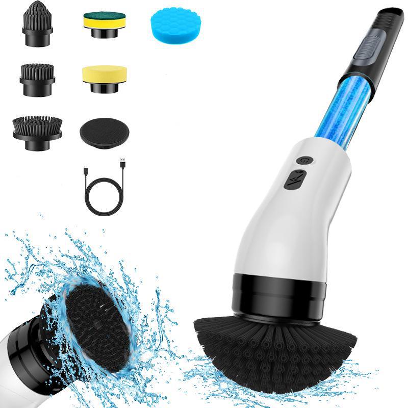 Cross-border Multi-functional Electric Rechargeable Bathroom Floor Cleaning Brush