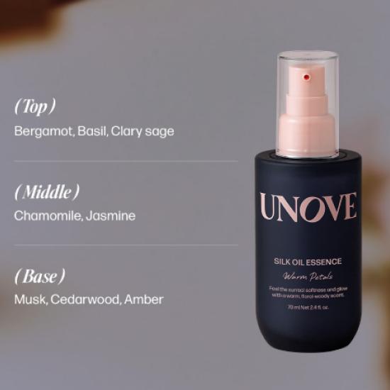 

UNOVE Silk Oil Hair Essence – 70 ml × 2 (Double Set) Warm Petals