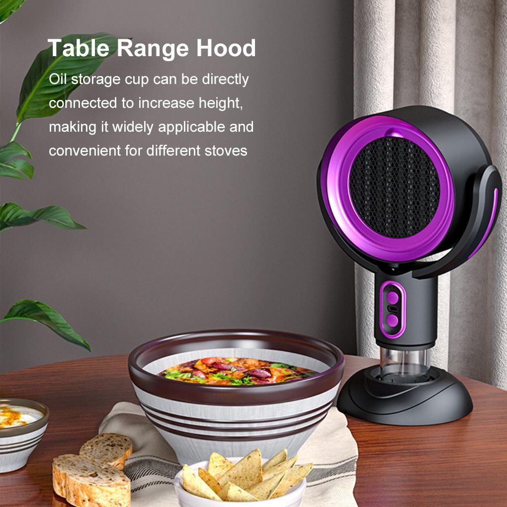 Mini Range Negative Ion Range Hood Cleaner Air For Healthier Living Making Flexible And Free with 3 Detachable Oil Storage Cup