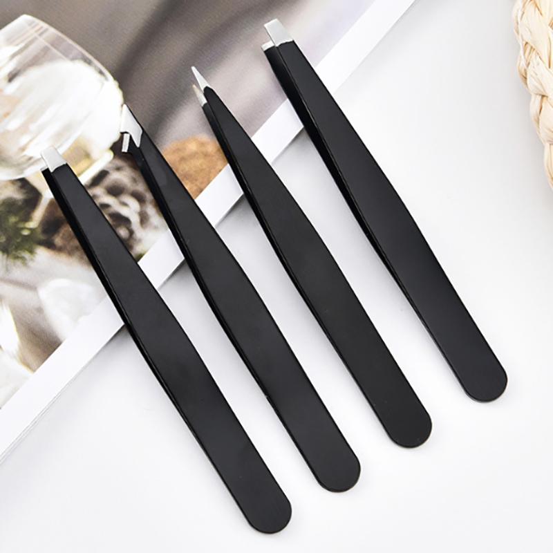 4Pcs Tweezers Set Professional Makeup Tools Stainless Steel Tweezers For Eyebrows For Facial Hair And Ingrown Hair Removal