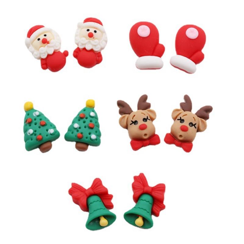 Nail Charms For Acrylic Nails Kawaii Christmas Nail Charms Resin Christmas Trees Jingle Bells Reindeer Gloves Santa